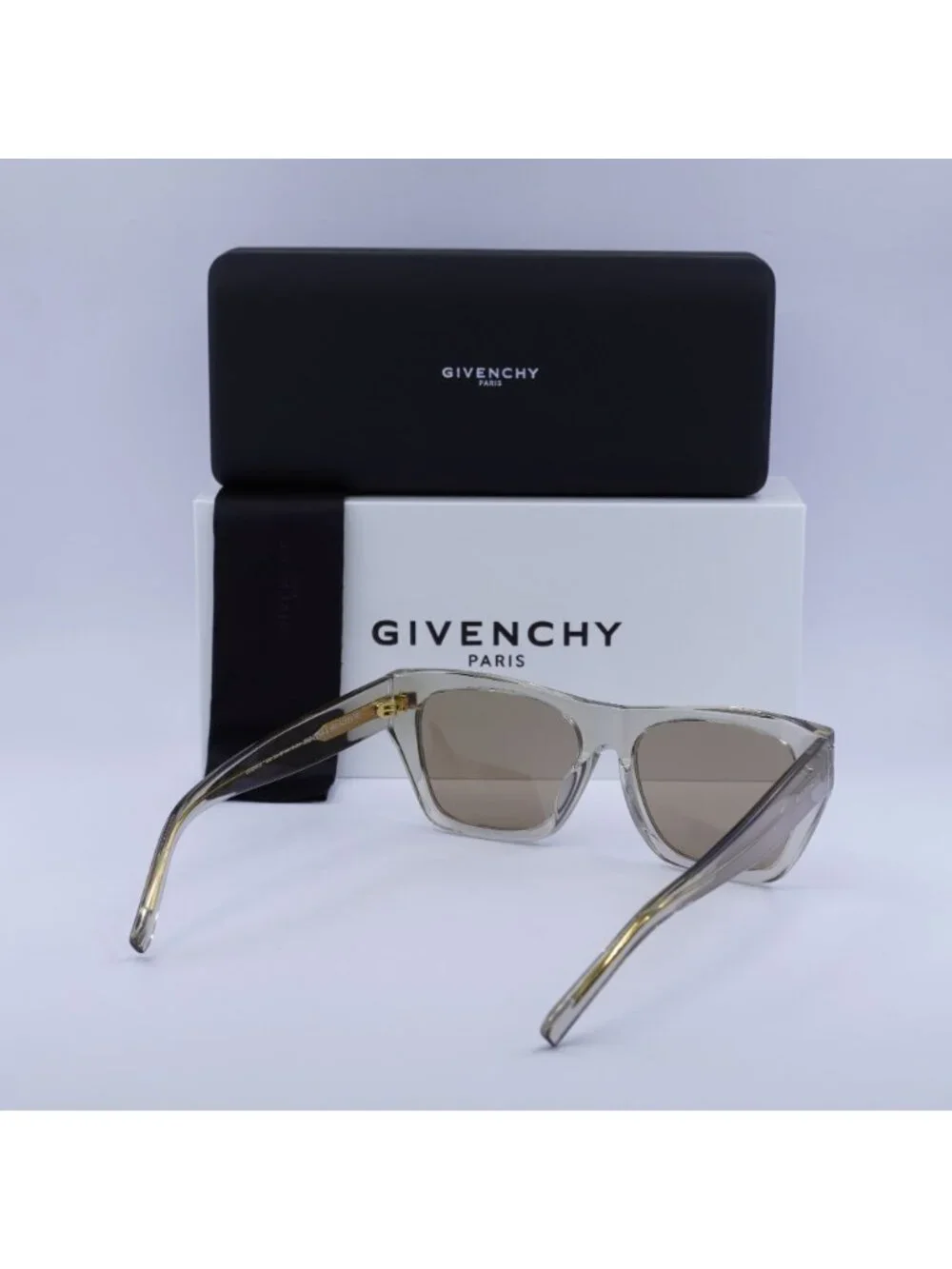 Givenchy GV40061U 45G Sunglasses Beige Square Frame, Brown Lenses